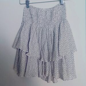 Princess Polly black and white heart skirt